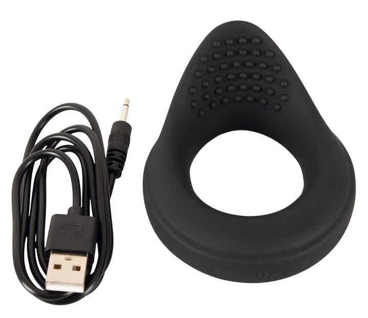 Rebel Ball Ring with Vibration – 10 Modes, Stimulating Dots & Rechargeable Silicone Design