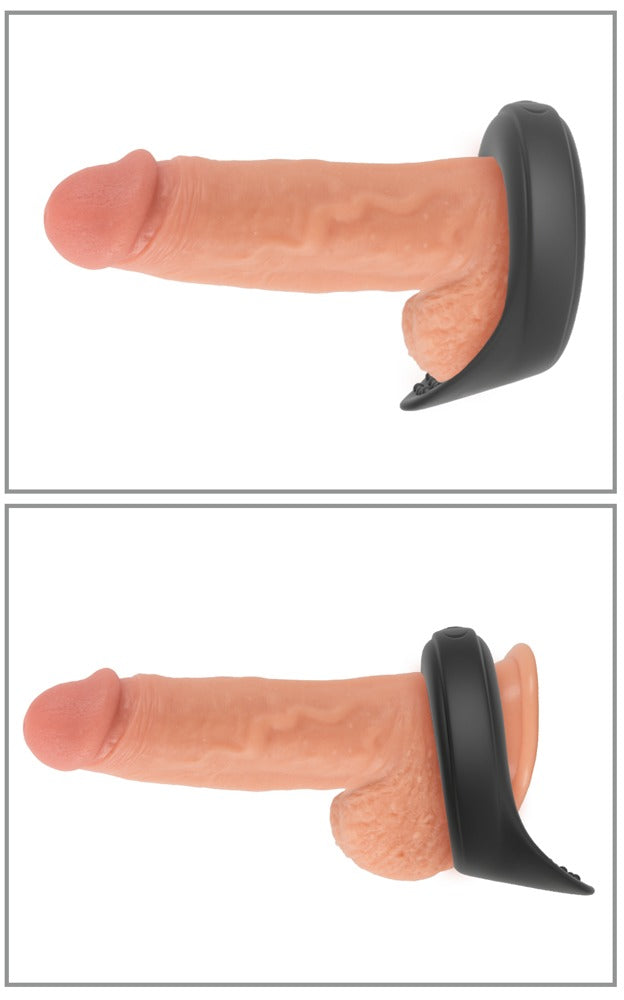 Rebel Vibrating Ball Ring – 10 Modes, Stimulating Dots & Rechargeable Silicone Design