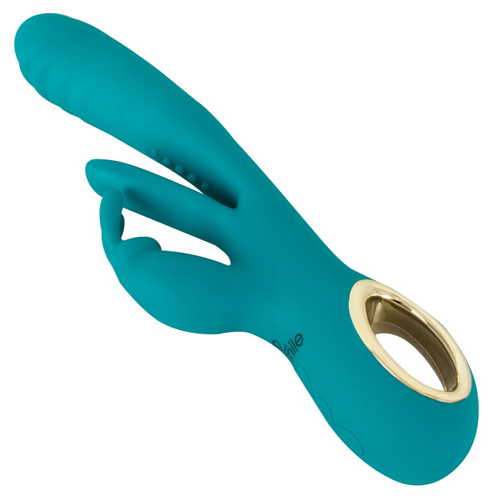 Sweet Smile thrusting rabbit vibrator med praktisk ringformet håndtag