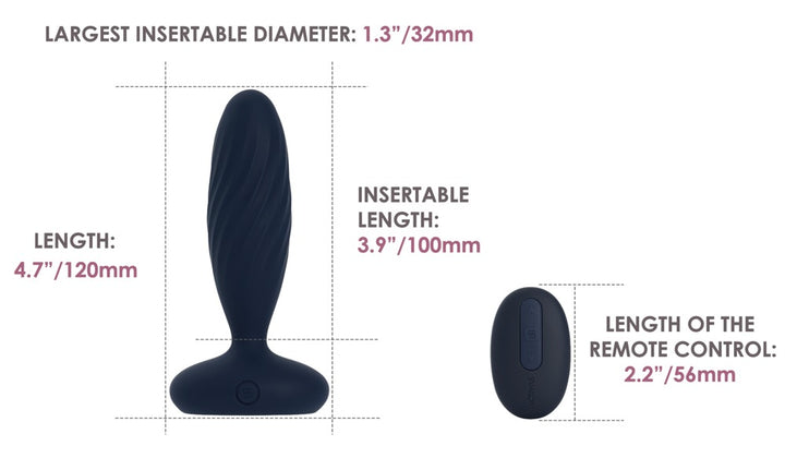 SVAKOM Jordan Thrusting Anal Vibrator med App &amp; Fjernbetjening