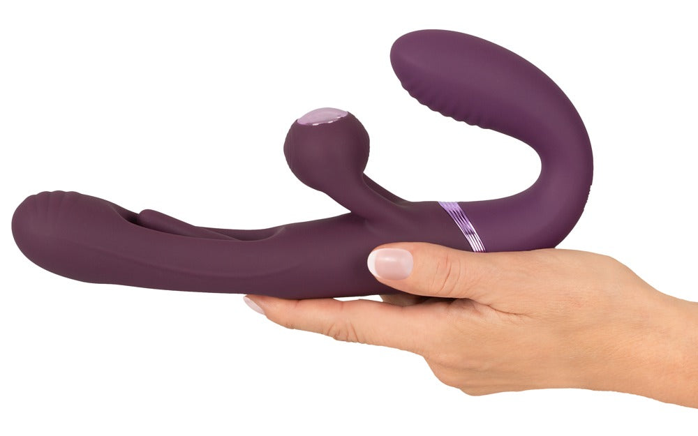 Fleksibel dobbelt vibrator i blød silikone til par
