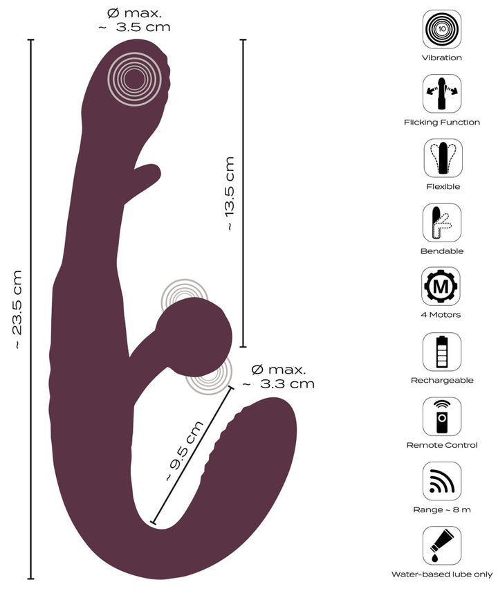 Javida Strapless Strap-On med Fjernbetjening og Vibration - EternaNordic