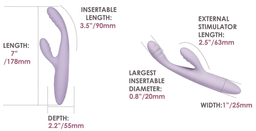 SVAKOM Cici+ 2 Rabbit Vibrator med Varme &amp; Appstyring