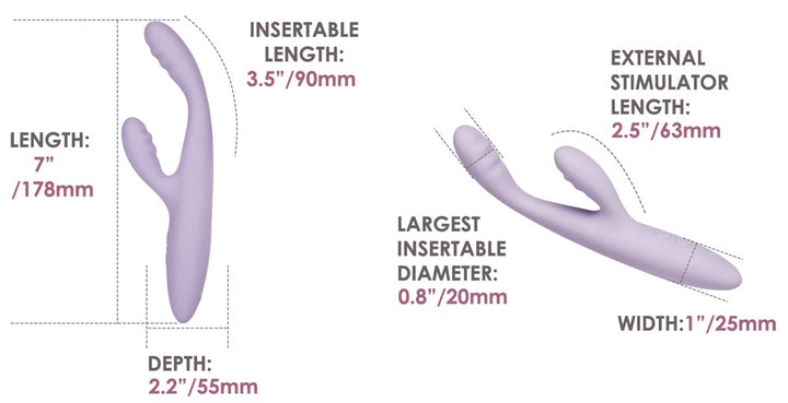 SVAKOM Cici+ 2 Rabbit Vibrator med Varme &amp; Appstyring