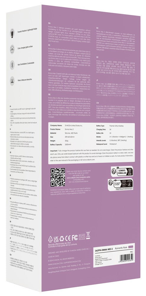 SVAKOM Emma Neo 2 – Massage Wand med Bunny & App-Styring - EternaNordic