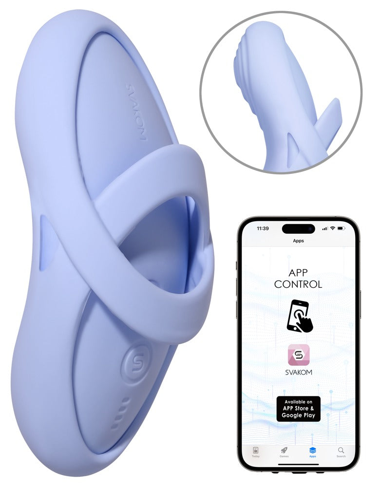 SVAKOM Echo 2 med aftagelig finger-sleeve og elastiske silikone-løkker