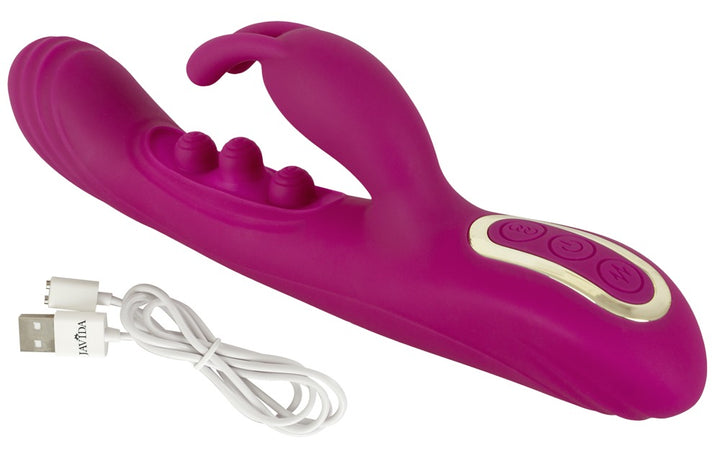 Lilla dual-stimulation vibrator med IPX6 vandresistens, USB-opladning og klitorisstimulator