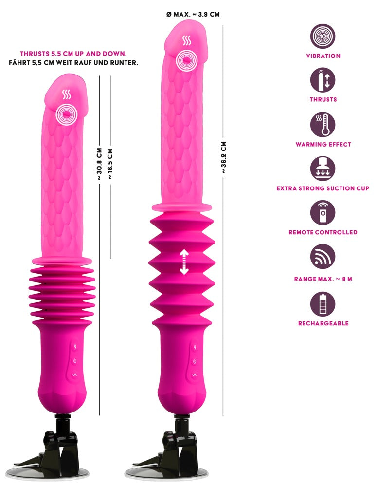 You2Toys RC Warming Thrusting Vibrator med Fjernbetjening
