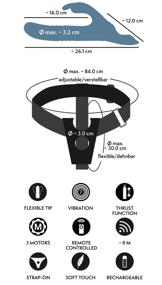 You2Toys Thrusting Strap-On Sæt med Fjernbetjening