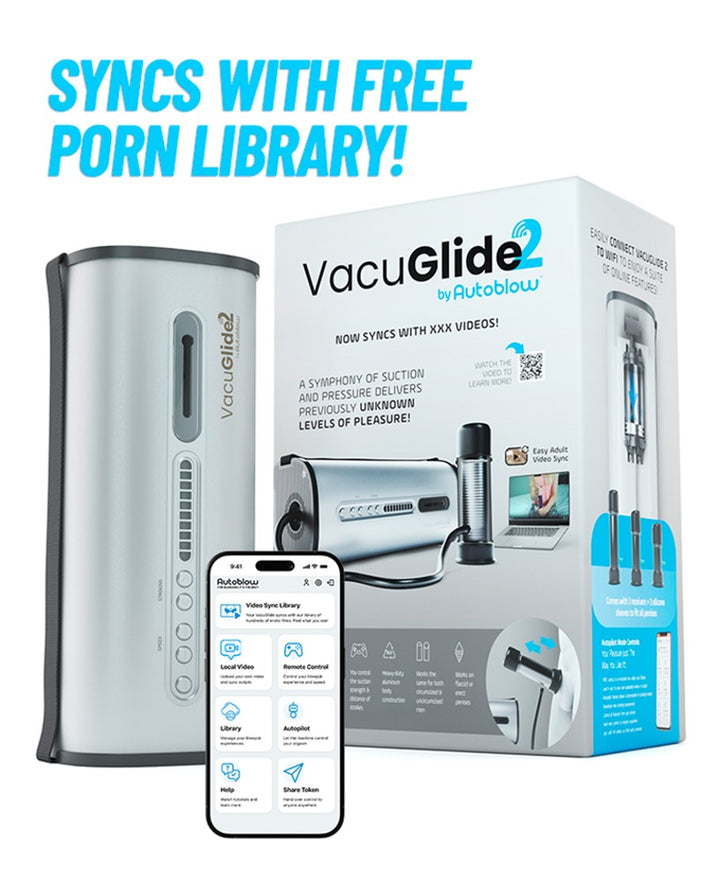 VacuGlide 2 Automatisk Masturbator med App & Synkroniserede Videoer