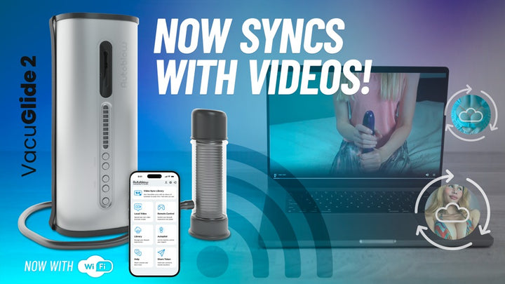 VacuGlide 2 Automatisk Masturbator med App & Synkroniserede Videoer