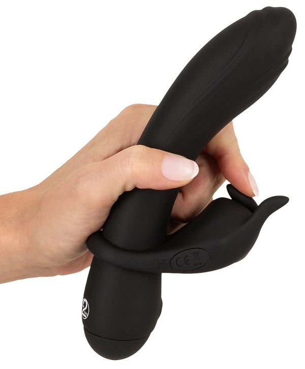 Duo Vibrator 3-i-1 med Aftagelig Vibro-Ring