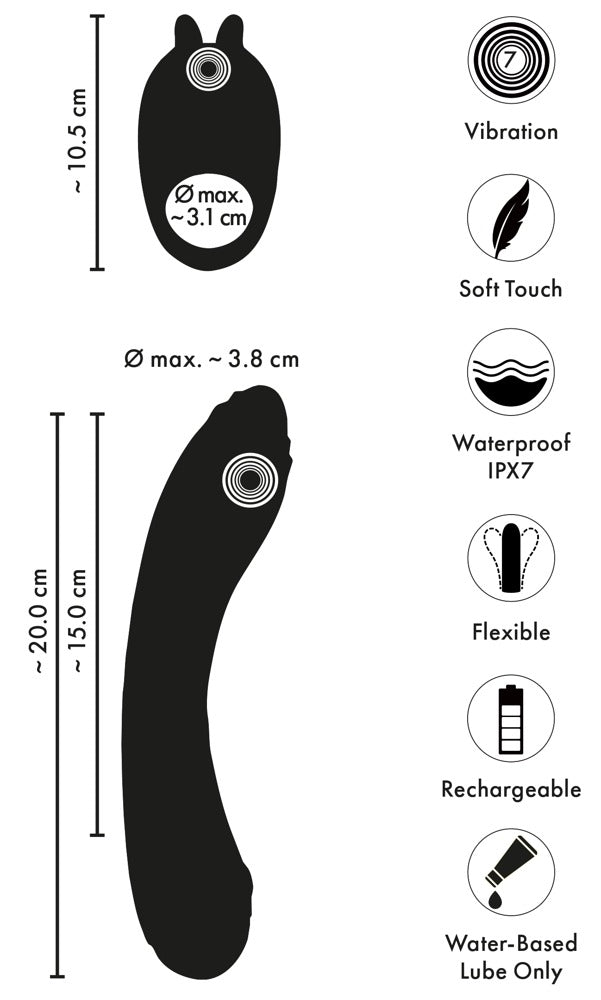 Duo Vibrator med Aftagelig Vibro-Ring – Coup!es Choice