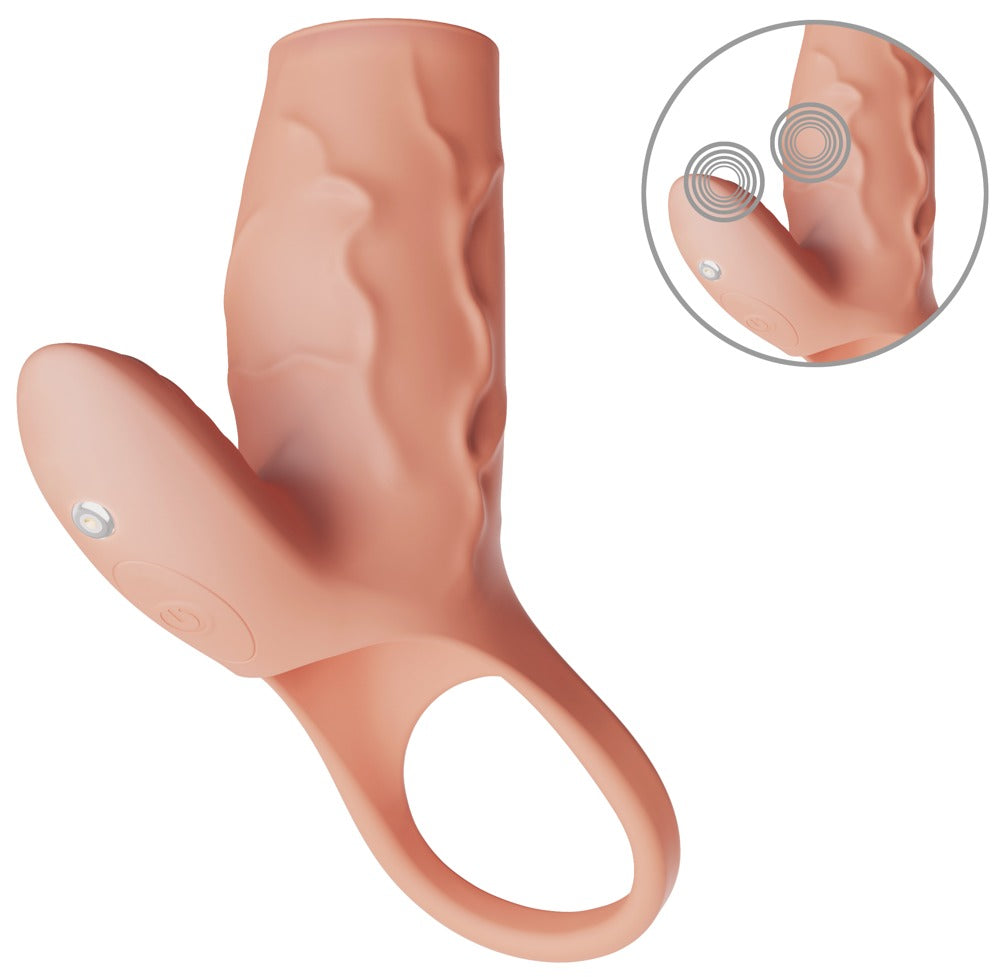 Vibrerende Penissleeve med Klitorisstimulator