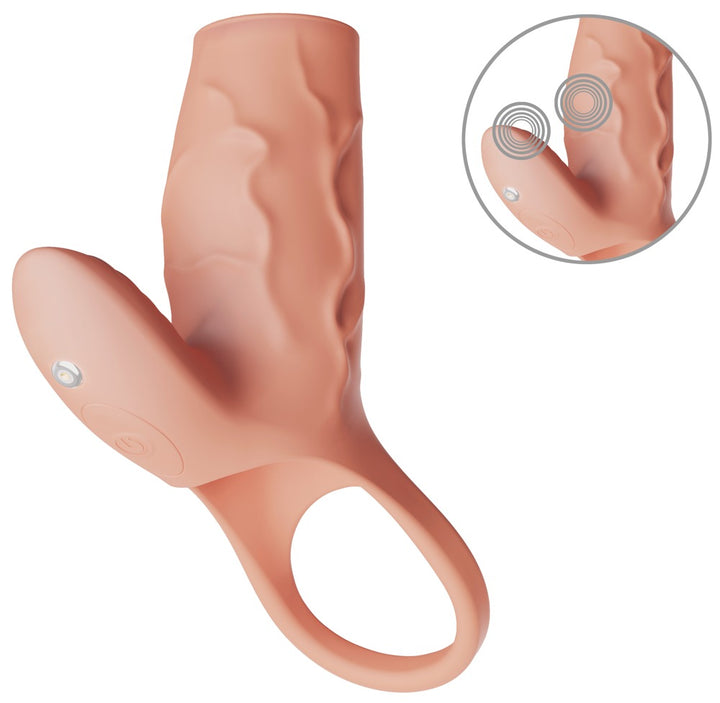 Vibrerende Penissleeve med Klitorisstimulator