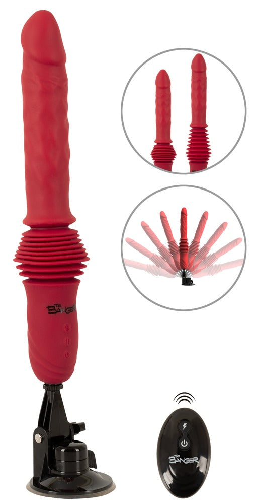 RC Double Thrusting Fucking Machine med 10 vibrationer og realistisk penisdesign