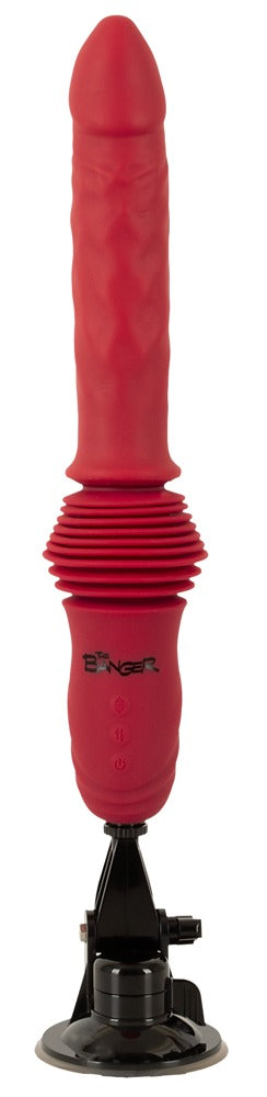 The Banger thrusting vibrator med aftagelig og 180 grader justerbar sugekop