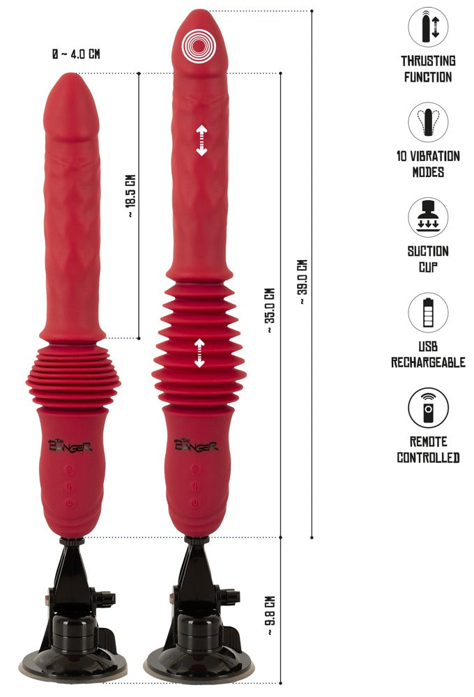 The Banger RC Double Thrusting – dobbelt thrusting vibrator med fjernbetjening