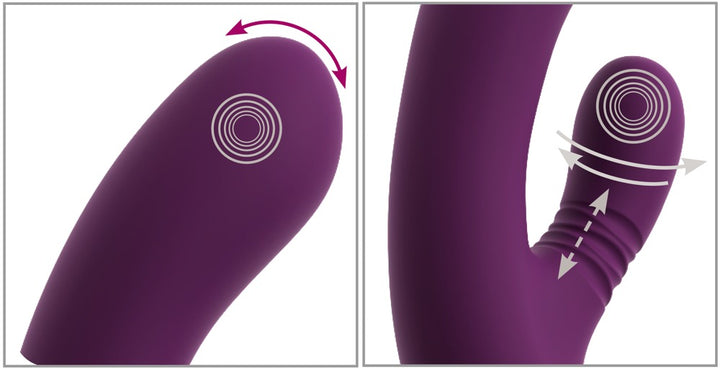 Javida Vibrator with Nodding Function med CLIMAX-knap