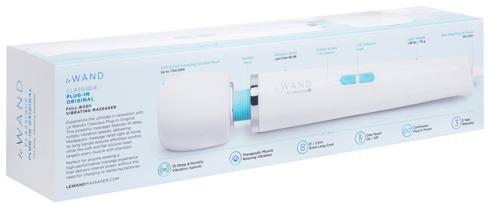 Le Wand Classique Plug-In Luxury Massage Wand