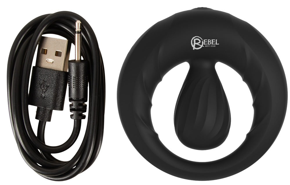 Rebel vibro-penisring med fleksibel stimulator – 10 vibrationsmodes