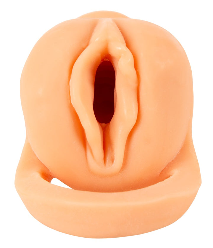 Nature Skin hudfarvet TPE penis sleeve og masturbator med aftagelig vibrator