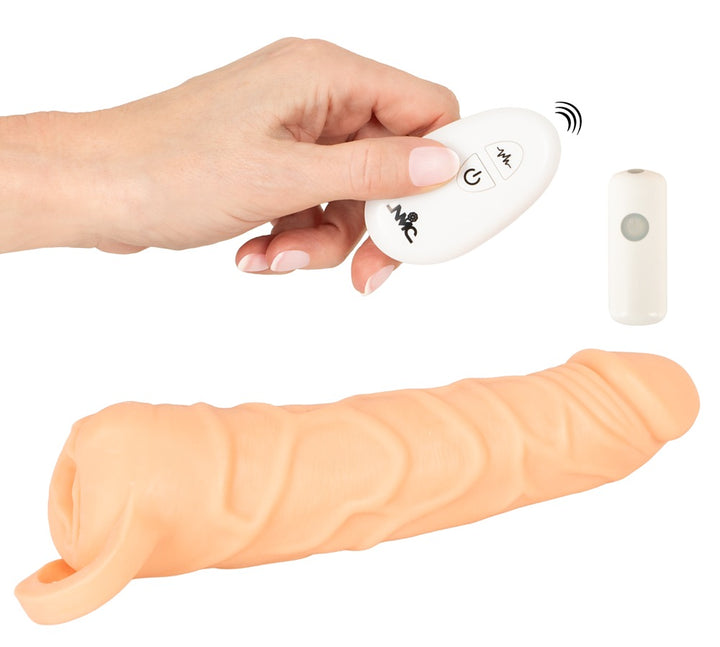 Nature Skin vibrerende penis sleeve med realistisk penisdesign
