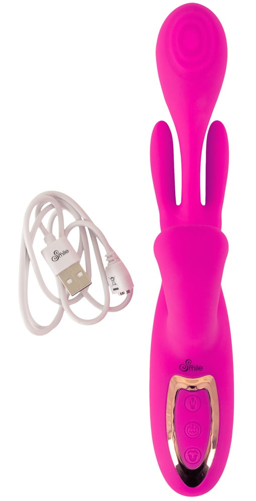Sweet Smile Dual Swing – rabbit vibrator med 3 motorer og Nodding Arms