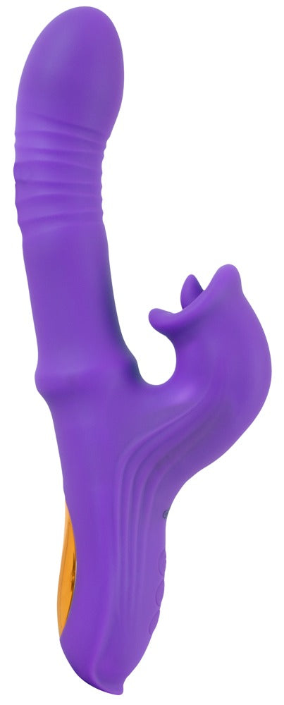 Lilla Sweet Smile thrusting vibrator i silkeblød soft-touch silikone