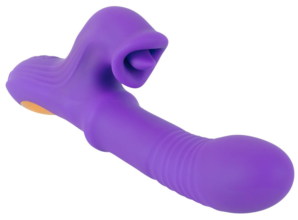 Thrusting vibrator med Moving Ring massage og målrettet klitorisstimulation