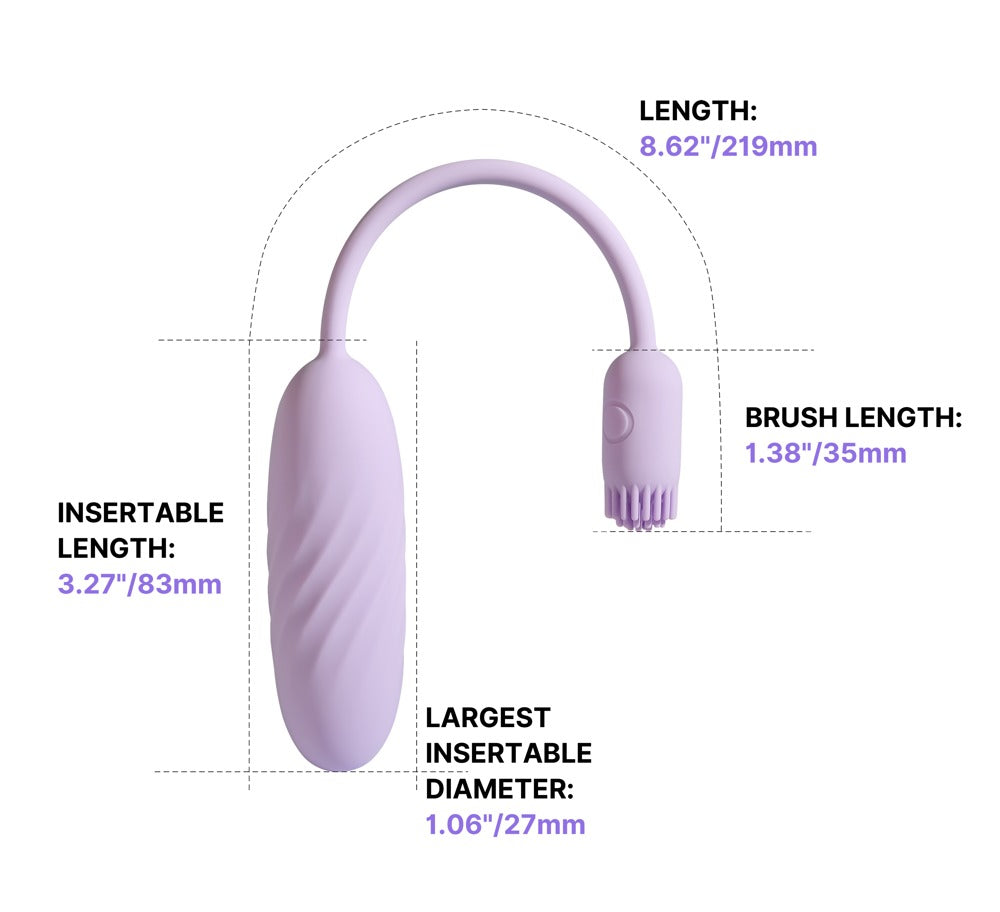 SVAKOM Plume Fleksibel Bullet Vibrator med Vibro-Børste