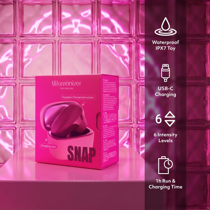 Womanizer Snap – Mini Klitorisstimulator med Ladecase &amp; Spejl