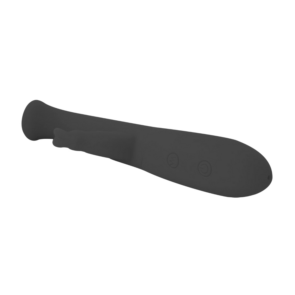 Mini rabbit-vibrator med buet skaft og bløde ører