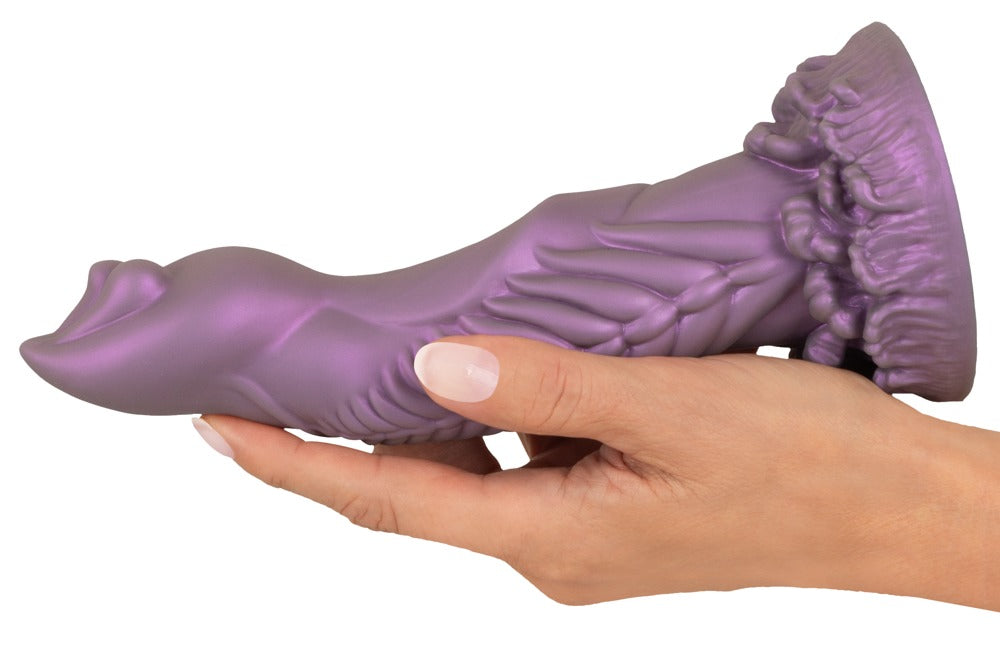 Alien Phallus fantasy dildo med sugekop og metallisk alien-design