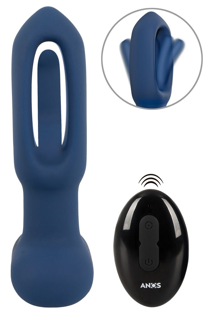 Vandtæt anal plug med fjernbetjening og USB-opladning