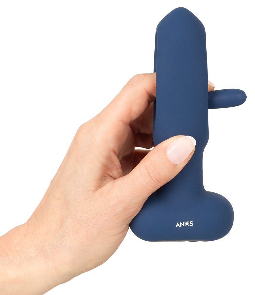 Anal plug med flicking tongue-funktion og vibration