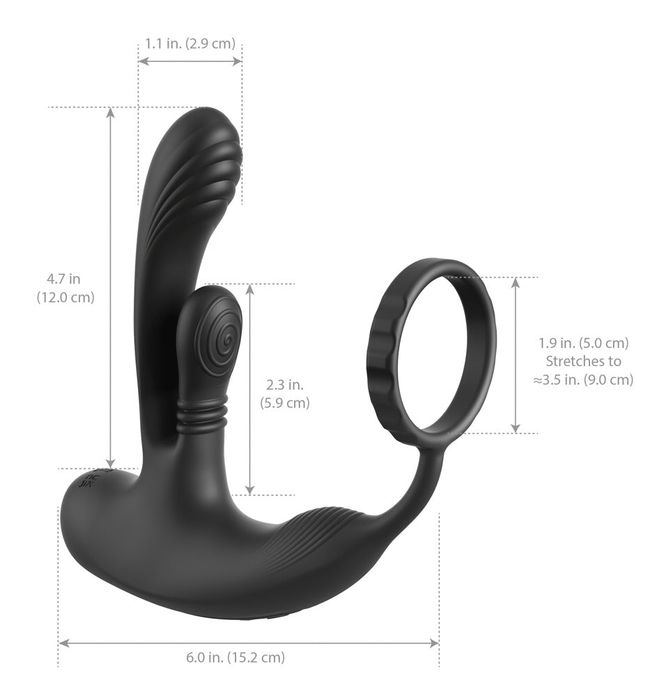 Ass-Gasm IntiMotion analvibrator med plug, P-punktsstimulation og perineum-pad