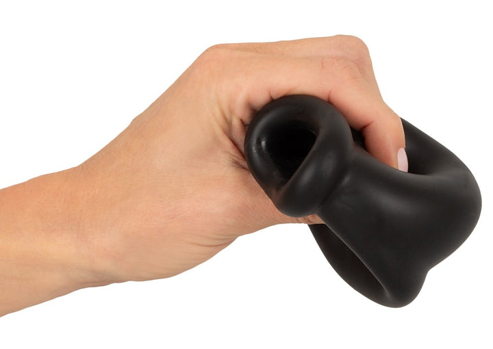 Anatomisk ball bag til mænd med fleksibel testikelring