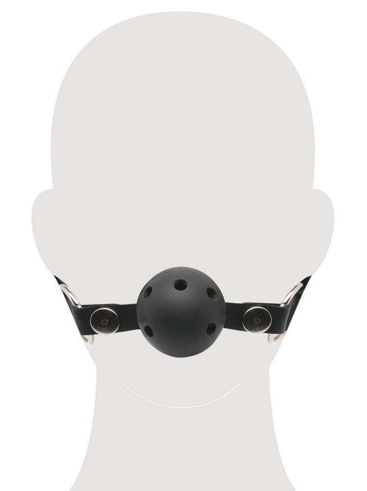 BDSM ball gag med Ø 4 cm kugle og spænde