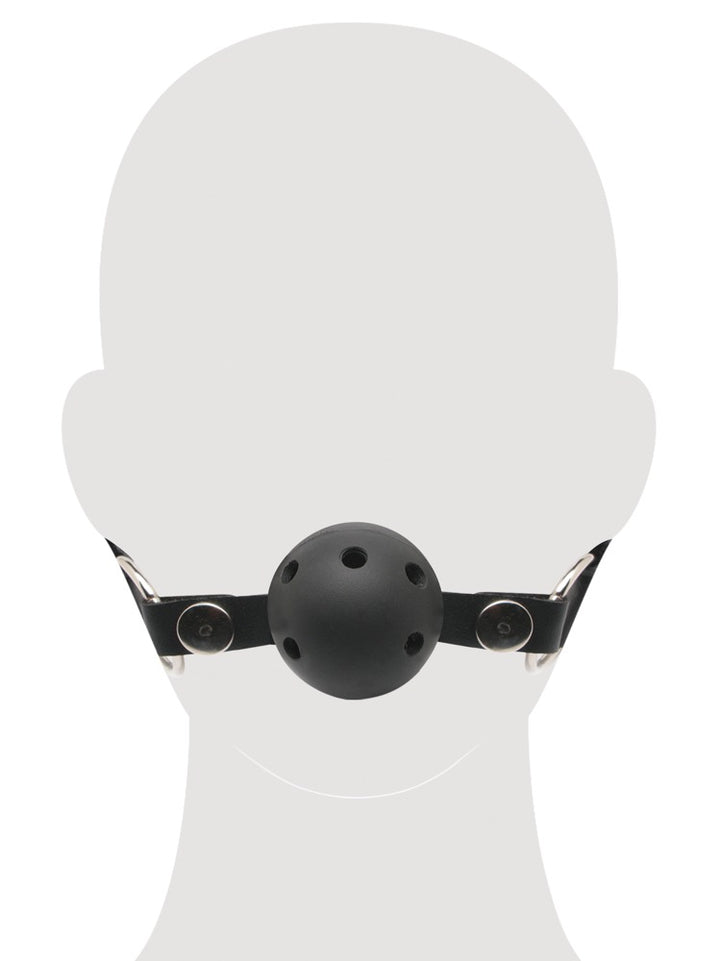 BDSM ball gag med Ø 4 cm kugle og spænde