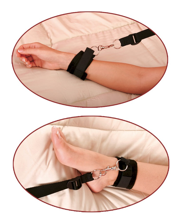 Bondage restraint set til seng med under-madras opsætning