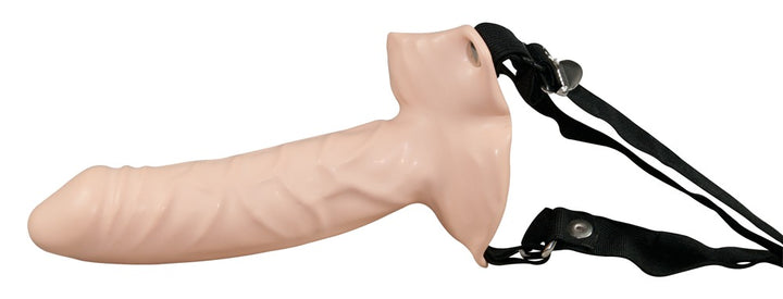 Bull Power penis sleeve med stropper i naturfarvet latex