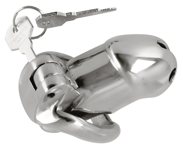 Kort chastity cage med 2 nøgler og ventilationshuller