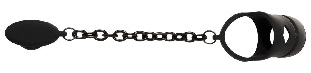 Cock cage med butt plug og perineum-stimulerende kæde