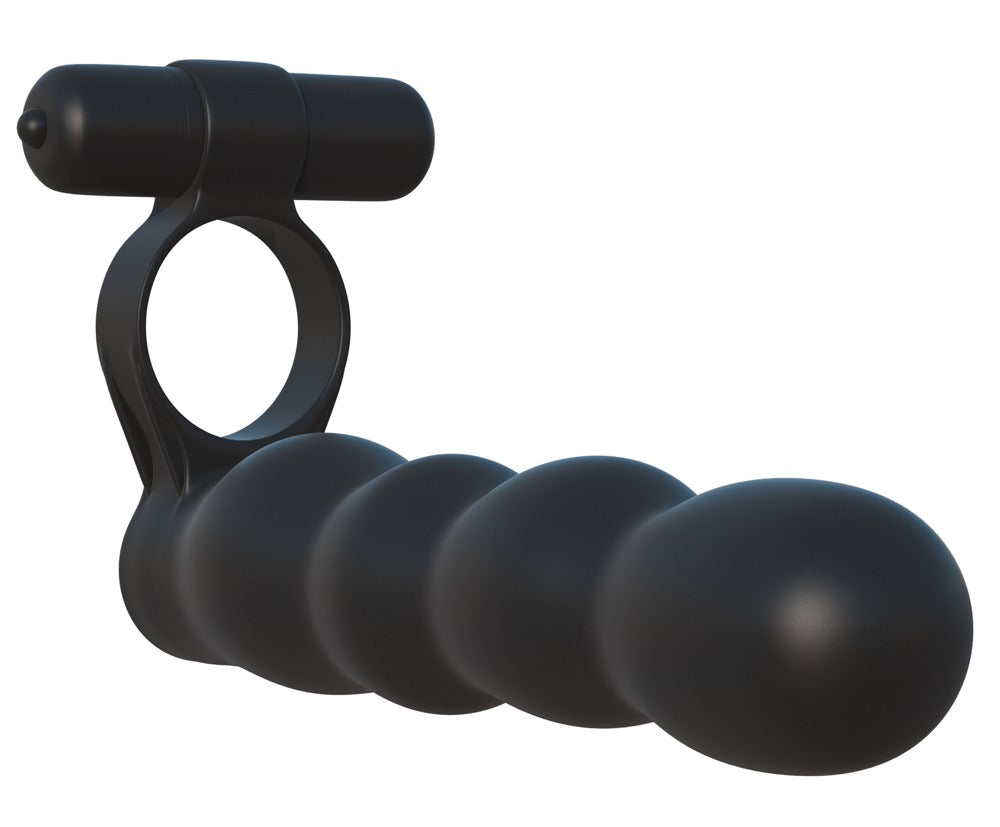 Cock ring med butt plug og aftagelig vibro-bullet til parleg