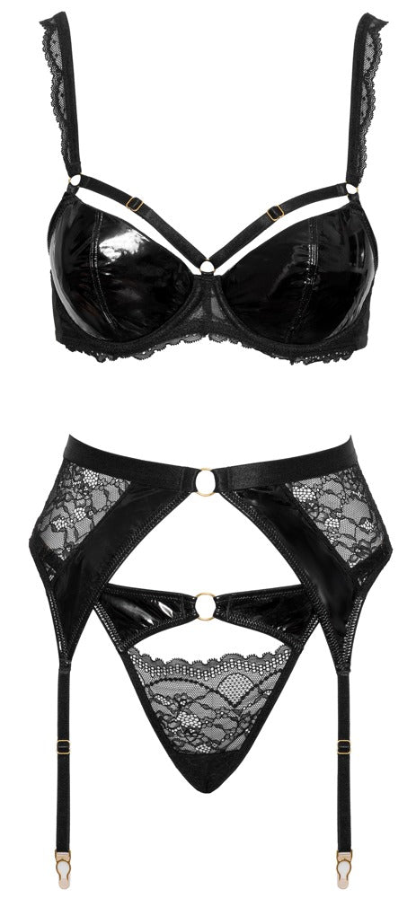 Cottelli g-string med guldfarvet ring og cut-out foran