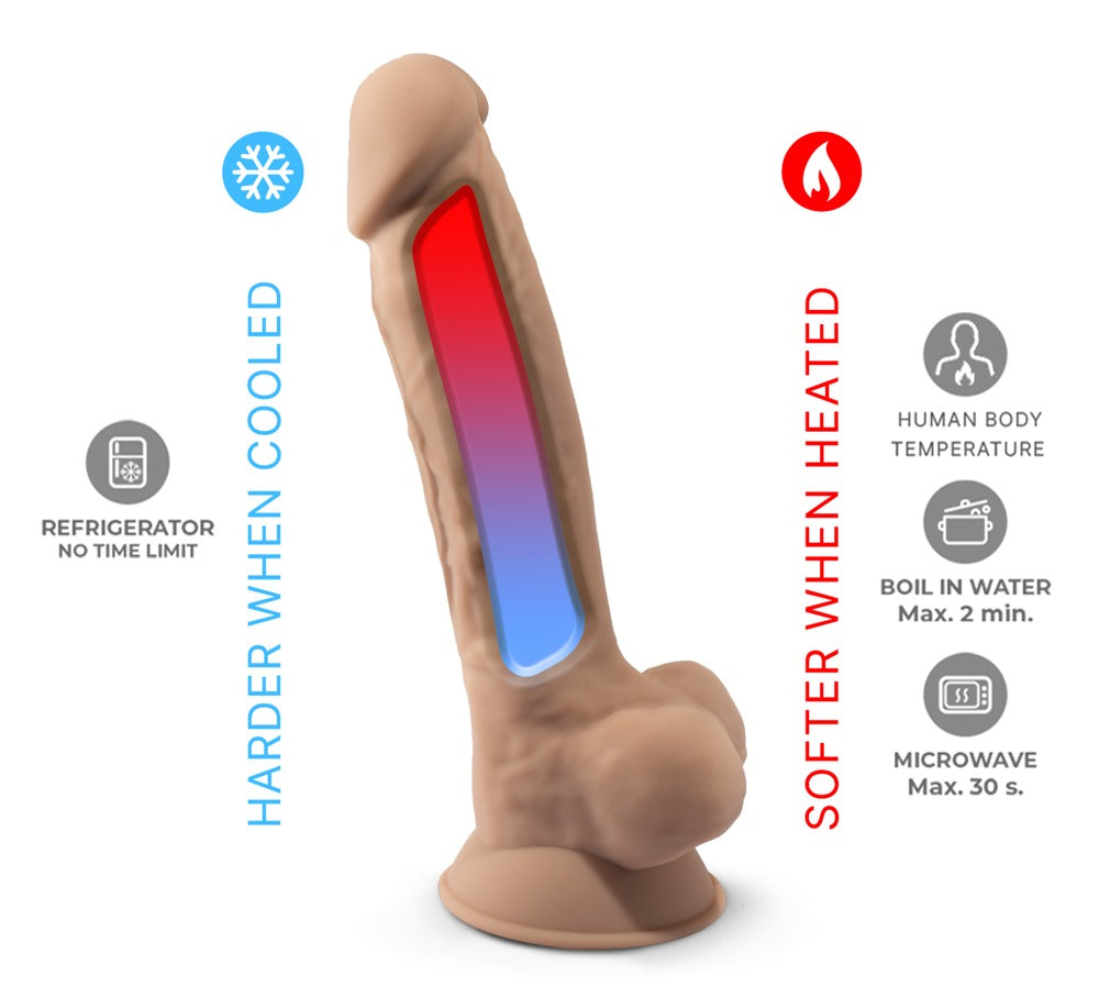 Dildo med stærk sugekop til hands-free brug og strap-on leg