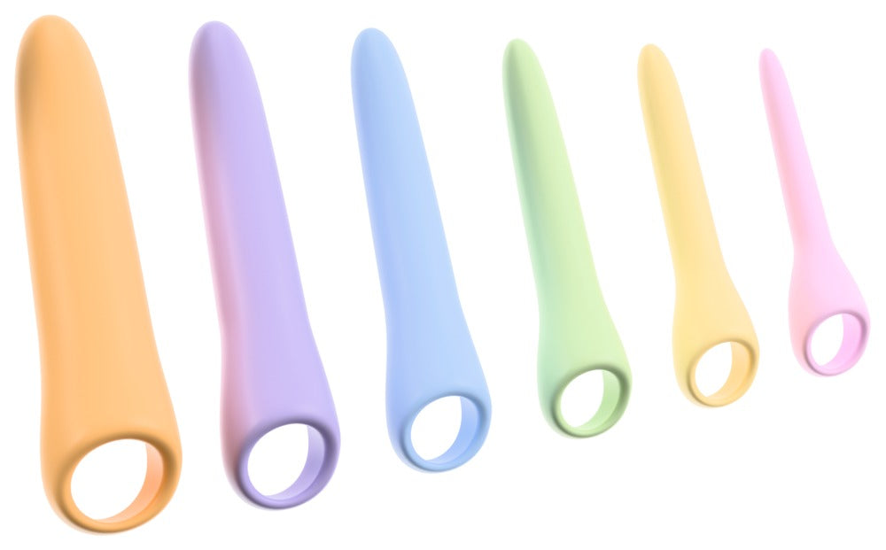 Fleksible dildoer med ringformet håndtag og forskellige slanke størrelser
