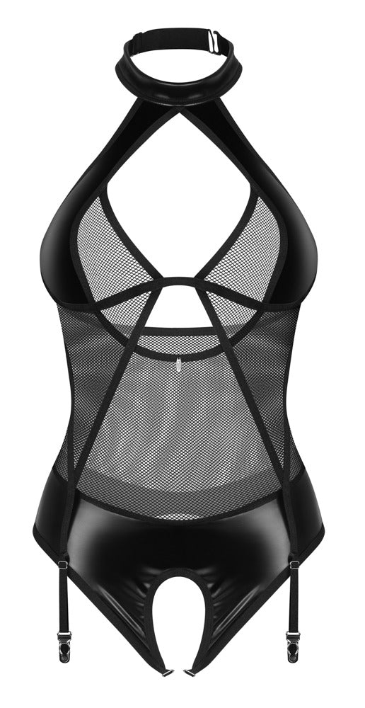 Dominna body fra Obsessive med justerbare stropper og transparent net