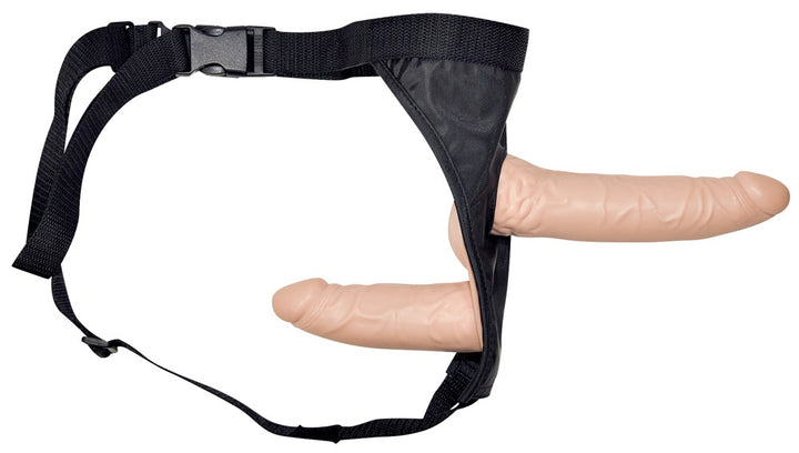 You2Toys double dildo strap-on med justerbart string-harness